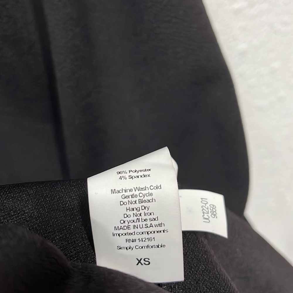 Lularoe Black Cici Dress XS Solid Off-Shoulder Ruffle Stretch Knit - Picture 6 of 8